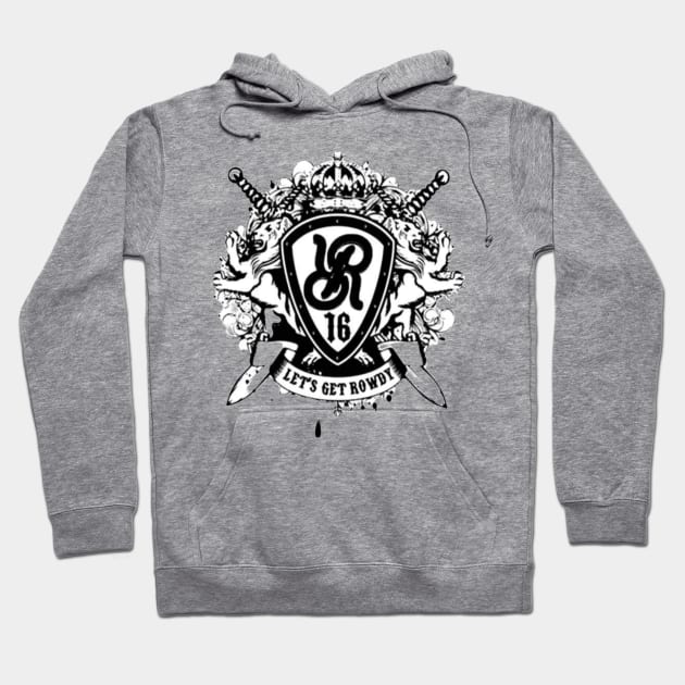 rowdy crest Hoodie by Rowdy Roadies